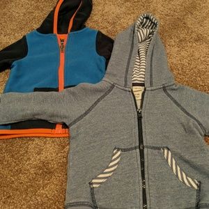 Zip up fleece and Sweatshirt